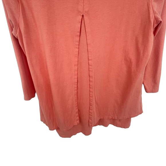 Pure J Jill Womens Size Medium Elliptical Layered Blouse Top peach Scoop Neck - Picture 4 of 6